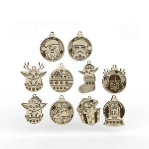 Adorno Navidad de dos capas de Star Wars en relieve