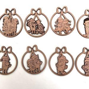 Adorno Navidad de dos capas de Bluey en relieve