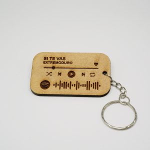Llavero Spotify personalizable en madera
